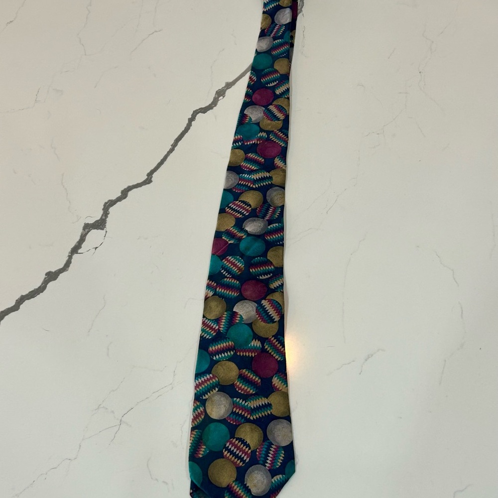 Givenchy Vintage Silk Multicolor Patterned Men's Tie